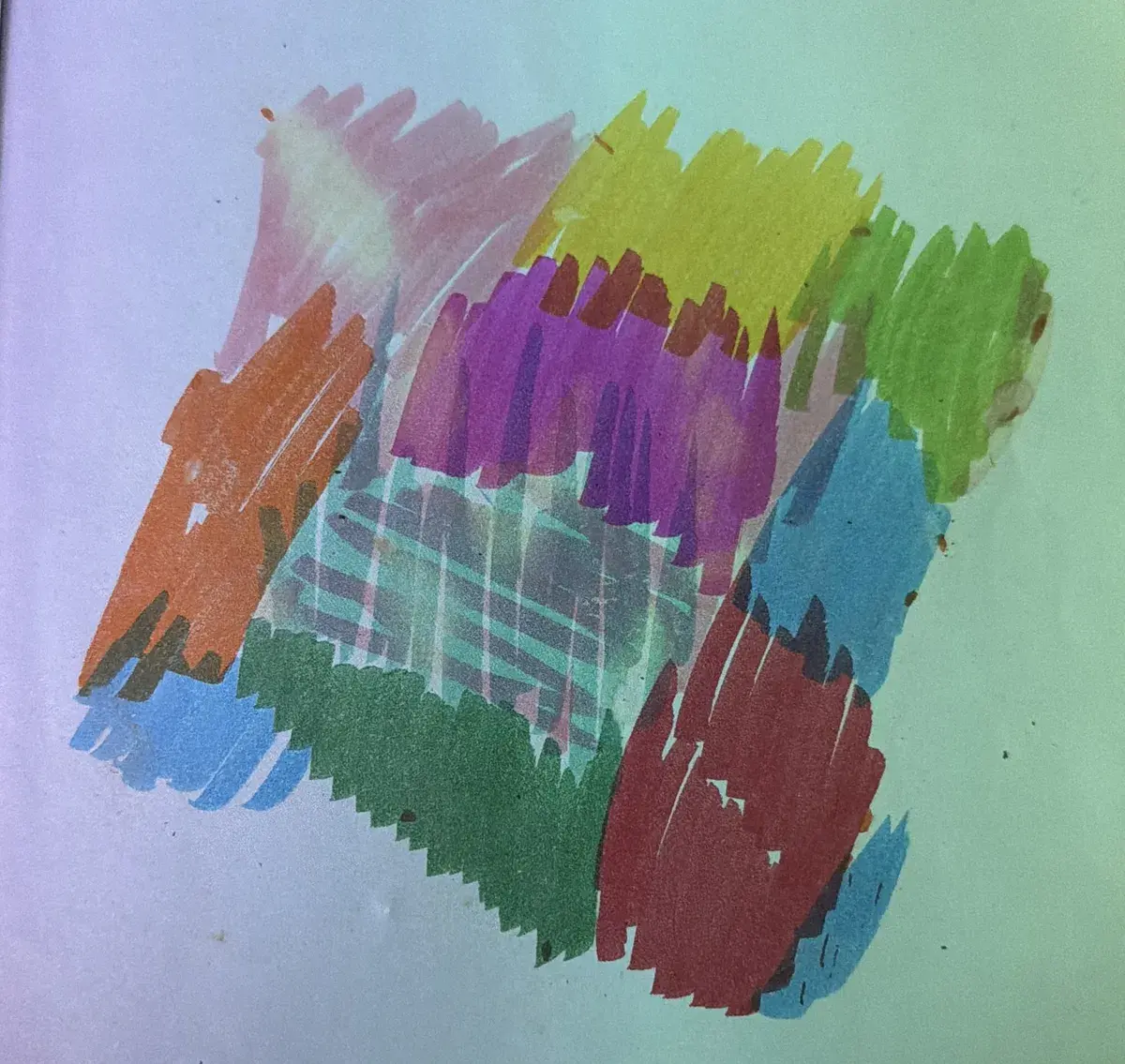 A colourful marker drawing